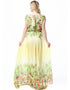 Chiffon Short-Sleeved Swing Dress with flowers Print